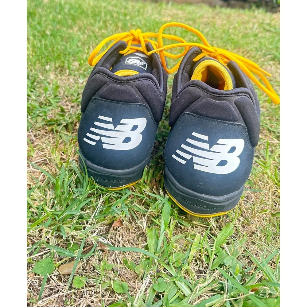 New Balance L3000BY4 Mens Baseball Cleats Black Yellow Size 17 2E‎